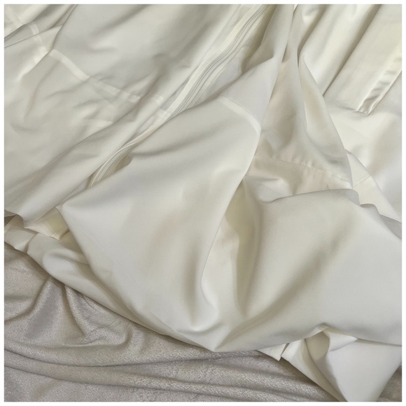 Samuel Dong white semi-sheer double zipper bubble hem jacket size xs - Picture 4 of 8